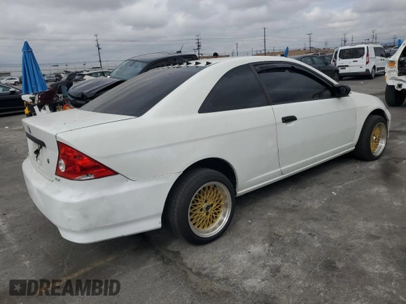 2005 Honda Civic Cpe LX with VIN 1HGEM22595L027400, listed as a Copart auction lot 53389715 with 191,204 mi miles and Salvage Title. Bid and sale history available at carsss.com. Image 3.
