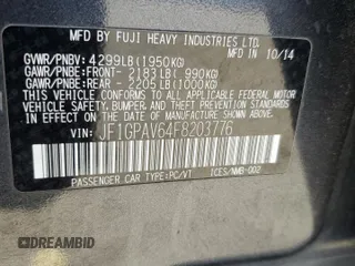 2015 Subaru Impreza Special Sports Limited z VIN JF1GPAV64F8203776, wystawiony jako Copart lot #55860765 z przebiegiem 92 246 mil mil oraz Szkoda całkowita • Salvage title. Historia ofert i sprzedaży dostępna na DreamBid. Obrazek 13.
