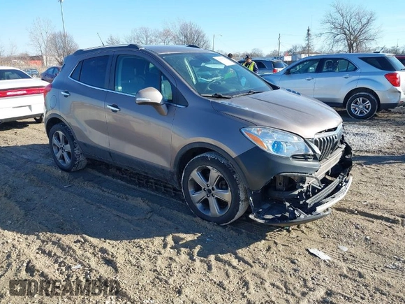 2014 Buick Encore Convenience with VIN KL4CJBSB5EB742534, listed as a IAAI auction lot 41655547 with 63,199 mi miles and . Bid and sale history available at DreamBid. Image 1.