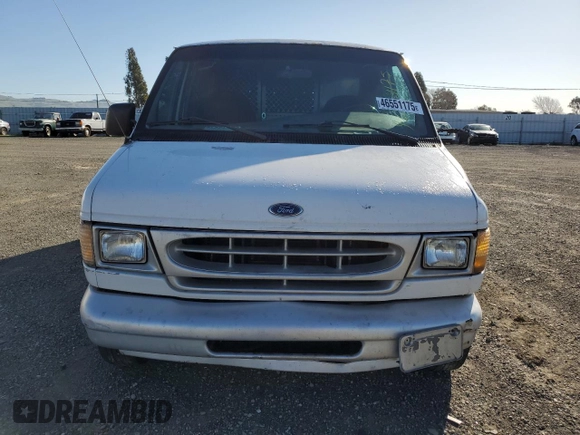 1999 Ford Econoline Cargo with VIN 1FTRE1420XHC02150, listed as a Copart auction lot 46551175 with 439,114 mi miles and Salvage Title. Bid and sale history available at carsss.com. Image 5.