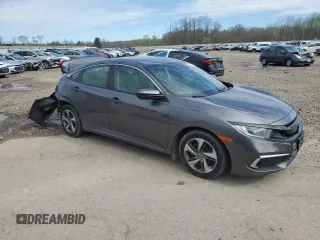2019 Honda Civic LX with VIN 2HGFC2F61KH558125, listed as a Copart auction lot 55324225 with 66,107 mi miles and Salvage Title. Bid and sale history available at DreamBid. Image 4.