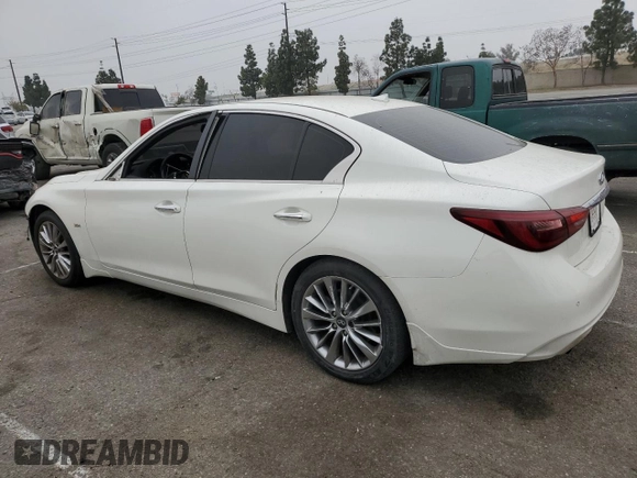 2018 Infiniti Q50 Luxe with VIN JN1EV7APXJM354116, listed as a Copart auction lot 52459655 with 66,624 mi miles and Non Repairable. Bid and sale history available at DreamBid. Image 2.
