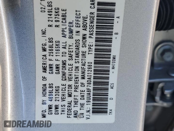 2013 Acura TL Advance z VIN 19UUA8F78DA012660, wystawiony jako Copart lot #86280754 z przebiegiem 101 253 mil mil oraz Szkoda całkowita • Salvage title. Historia ofert i sprzedaży dostępna na DreamBid. Obrazek 12.