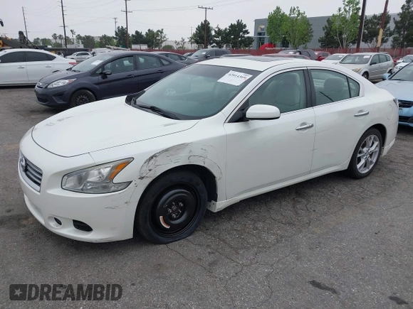 2014 Nissan Maxima S with VIN 1N4AA5AP7EC499224, listed as a IAAI auction lot 42014369 with 74,399 mi miles and . Bid and sale history available at DreamBid. Image 2.