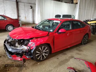 2024 Honda Civic EX z VIN 2HGFE1F77RH320738, wystawiony jako Copart lot #53145645 z przebiegiem Nie podano mil oraz Szkoda całkowita • Salvage title. Historia ofert i sprzedaży dostępna na DreamBid. Obrazek 1.