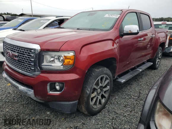 2017 GMC Canyon 4WD Denali with VIN 1GTP6EE14H1179984, listed as a Copart auction lot 74283144 with 0 mi miles and Salvage Title. Bid and sale history available at carsss.com. Image 1.