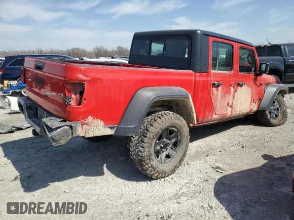2021 Jeep Gladiator Sport S with VIN 1C6JJTAGXML540532, listed as a Copart auction lot 48422645 with 97,372 mi miles and Salvage title. Bid and sale history available at DreamBid. Image 3.