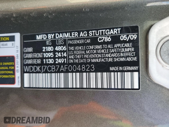 2010 Mercedes-Benz E-Class E 550 with VIN WDDKJ7CB7AF004823, listed as a Copart auction lot 86905854 with 67,666 mi miles and Salvage Title. Bid and sale history available at carsss.com. Image 13.