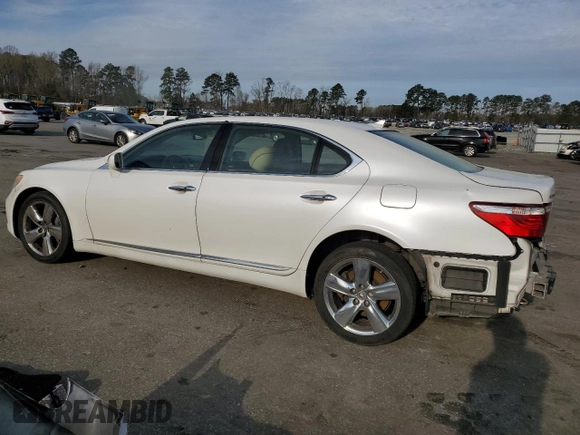 2008 Lexus LS 460 L with VIN JTHGL46F985022438, listed as a Copart auction lot 49938335 with 174,887 mi miles and Salvage title. Bid and sale history available at DreamBid. Image 2.