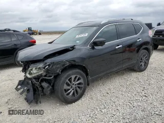 2016 Nissan Rogue SL with VIN 5N1AT2MTXGC759142, listed as a Copart auction lot 44147125 with 97,516 mi miles and Salvage Title. Bid and sale history available at carsss.com. Image 1.
