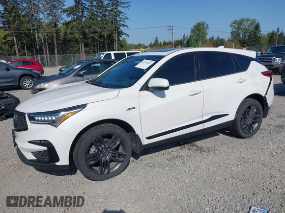 2020 Acura RDX w/A-Spec Pkg with VIN 5J8TC2H61LL013353, listed as a IAAI auction lot 42108607 with 52,481 mi miles. Bid and sale history available at carsss.com. Image 2.