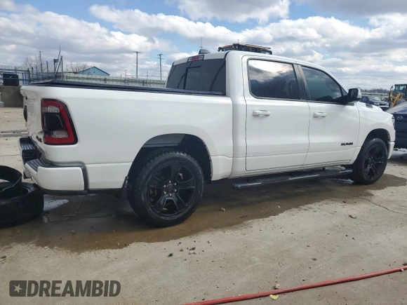 2020 Ram 1500 Big Horn with VIN 1C6SRFFT1LN211273, listed as a Copart auction lot 47375285 with 82,142 mi miles and Salvage Title. Bid and sale history available at carsss.com. Image 3.
