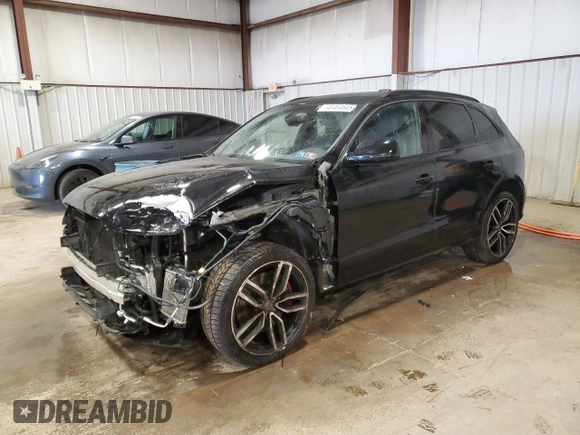 2017 Audi SQ5 Premium Plus with VIN WA1CCAFP7HA100322, listed as a Copart auction lot 45464645 with 65,793 mi miles and Salvage title. Bid and sale history available at DreamBid. Image 1.
