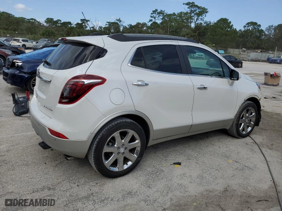 2017 Buick Encore Premium with VIN KL4CJDSB1HB022857, listed as a Copart auction lot 76746504 with 34,180 mi miles and Salvage Title. Bid and sale history available at carsss.com. Image 3.