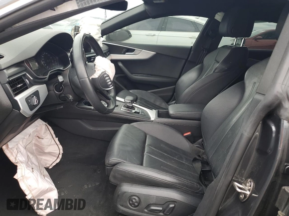 2018 Audi A5 Sportback Premium with VIN WAUDNCF51JA046873, listed as a Copart auction lot 43598815 with 43,297 mi miles and Salvage Title. Bid and sale history available at carsss.com. Image 7.