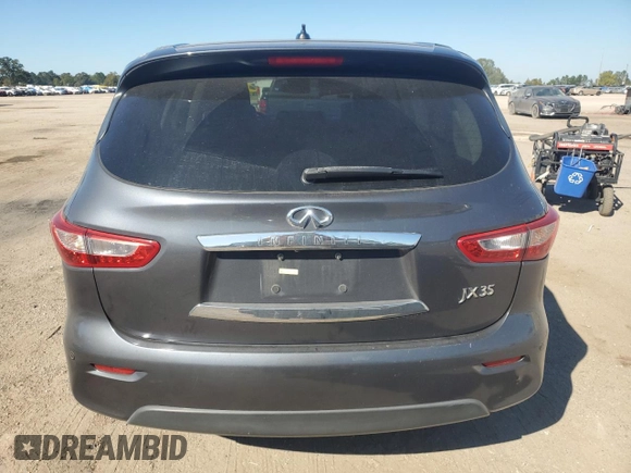 2013 Infiniti JX35 with VIN 5N1AL0MNXDC321819, listed as a Copart auction lot 74062434 with 125,483 mi miles and Salvage Title. Bid and sale history available at carsss.com. Image 6.