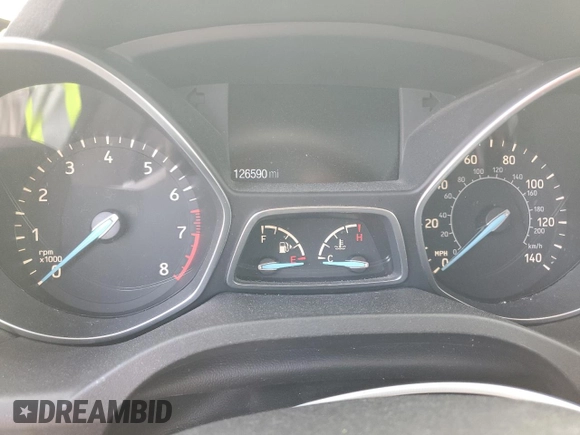 2017 Ford Escape Titanium with VIN 1FMCU0J92HUB12281, listed as a Copart auction lot 49615875 with 126,590 mi miles and Salvage Title. Bid and sale history available at carsss.com. Image 9.