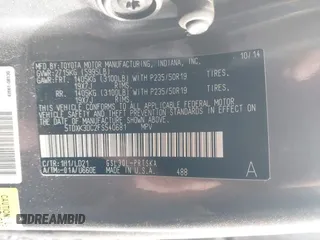 2015 Toyota Sienna SE with VIN 5TDXK3DC2FS540681, listed as a IAAI auction lot 41192481 with 108,782 mi miles and . Bid and sale history available at DreamBid. Image 9.