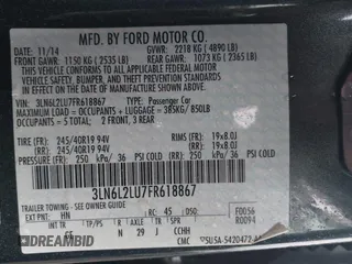 2015 Lincoln MKZ Hybrid z VIN 3LN6L2LU7FR618867, wystawiony jako IAAI lot #42291650 z przebiegiem 109 021 mil mil oraz . Historia ofert i sprzedaży dostępna na DreamBid. Obrazek 9.