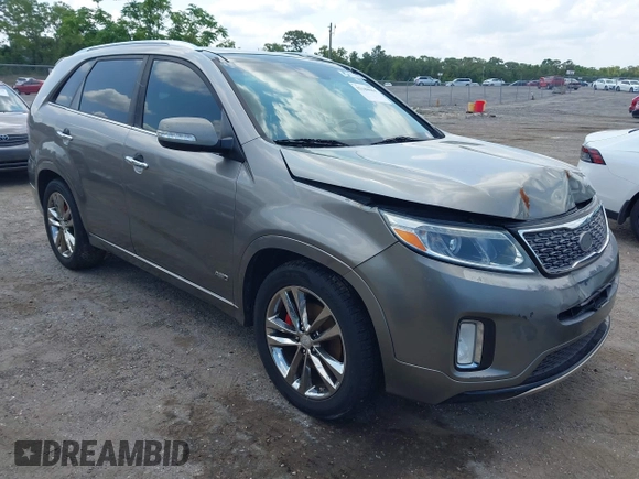 2014 Kia Sorento SX z VIN 5XYKWDA75EG461948, wystawiony jako IAAI lot #42180084 z przebiegiem 123 917 mil mil oraz . Historia ofert i sprzedaży dostępna na DreamBid. Obrazek 1.