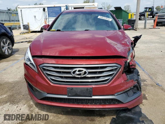 2015 Hyundai Sonata Sport with VIN 5NPE34AF4FH049589, listed as a Copart auction lot 54832855 with Not provided miles and Salvage title. Bid and sale history available at DreamBid. Image 5.