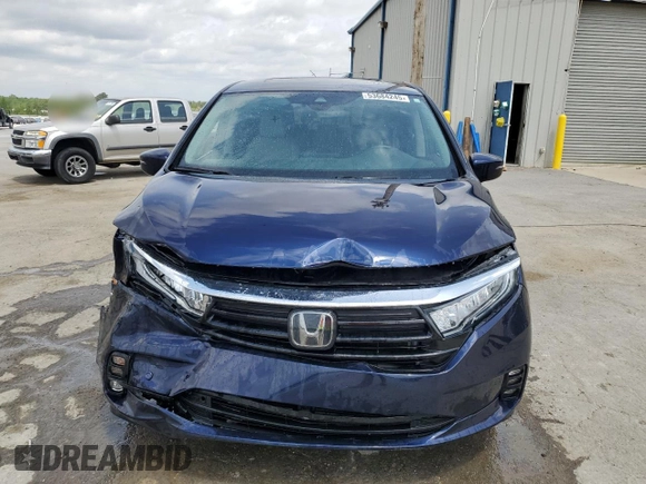 2022 Honda Odyssey Elite z VIN 5FNRL6H94NB051949, wystawiony jako Copart lot #53684245 z przebiegiem Nie podano mil oraz Szkoda całkowita • Salvage title. Historia ofert i sprzedaży dostępna na DreamBid. Obrazek 5.