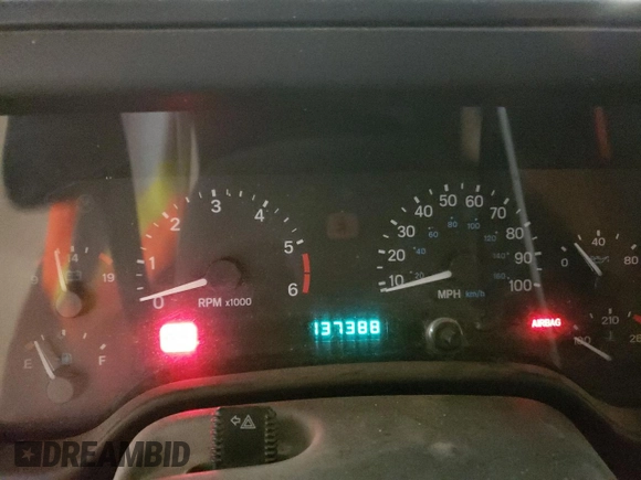 1999 Jeep Wrangler SE with VIN 1J4FY29P0XP412753, listed as a Copart auction lot 47015985 with 137,388 mi miles and Salvage Title. Bid and sale history available at carsss.com. Image 9.