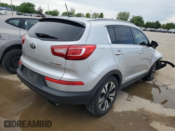 2013 Kia Sportage SX with VIN KNDPCCA69D7512637, listed as a Copart auction lot 53219644 with 87,076 mi miles and Clean Title. Bid and sale history available at carsss.com. Image 3.