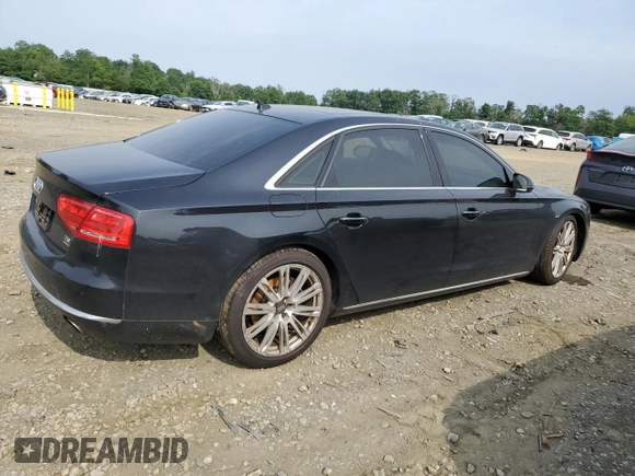 2014 Audi A8 3.0L TDI with VIN WAURMAFD8EN000797, listed as a Copart auction lot 61024275 with 188,223 mi miles and Clean title. Bid and sale history available at DreamBid. Image 3.
