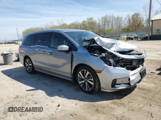 2023 Honda Odyssey Touring with VIN 5FNRL6H8XPB043493, listed as a Copart auction lot 53166015 with 34,615 mi miles and Salvage Title. Bid and sale history available at DreamBid. Image 4.