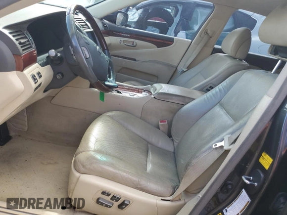 2010 Lexus LS 460 with VIN JTHBL5EF6A5094415, listed as a Copart auction lot 80513194 with 180,744 mi miles and Salvage title. Bid and sale history available at DreamBid. Image 7.