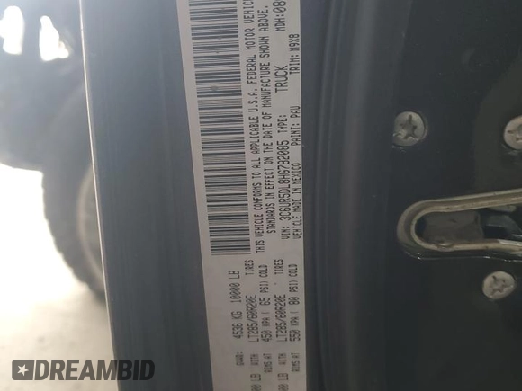 2017 Ram 2500 SLT with VIN 3C6UR5DL8HG782085, listed as a Copart auction lot 54416325 with Not provided miles and Clean title. Bid and sale history available at DreamBid. Image 12.