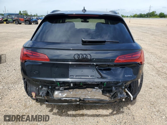 2022 Audi Q5 S line Prestige with VIN WA1FAAFY7N2111029, listed as a Copart auction lot 61124405 with 28,442 mi miles and Salvage title. Bid and sale history available at DreamBid. Image 6.