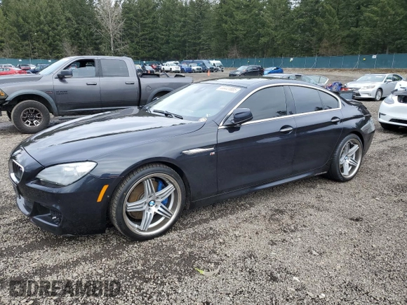 2013 BMW 6 Series 650i with VIN WBA6B2C50DD128242, listed as a Copart auction lot 44441885 with 107,960 mi miles and Salvage Title. Bid and sale history available at DreamBid. Image 1.