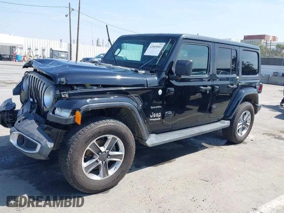 2020 Jeep Wrangler Unlimited Sahara with VIN 1C4HJXEN6LW235159, listed as a IAAI auction lot 42045083 with 68,400 mi miles and . Bid and sale history available at DreamBid. Image 14.