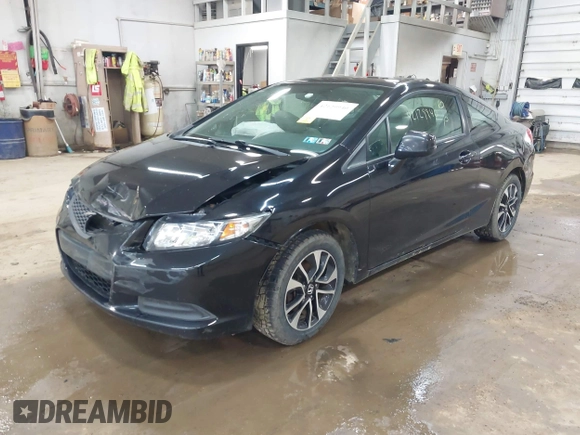 2013 Honda Civic Cpe EX with VIN 2HGFG3B82DH525350, listed as a IAAI auction lot 42129940 with 217,611 mi miles. Bid and sale history available at carsss.com. Image 2.