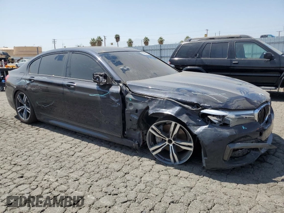 2019 BMW 7 Series 740i with VIN WBA7E2C56KB218225, listed as a Copart auction lot 62496605 with 109,937 mi miles and Clean title. Bid and sale history available at DreamBid. Image 4.