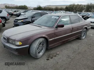 2001 BMW 7 Series 740iL with VIN WBAGH83411DP18779, listed as a Copart auction lot 43258765 with 110,214 mi miles and Salvage Title. Bid and sale history available at carsss.com. Image 1.