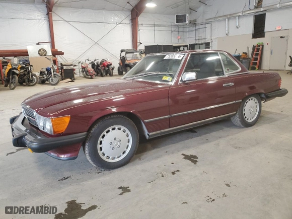1988 Mercedes-Benz 560 Series 560SL with VIN WDBBA48D8JA081568, listed as a Copart auction lot 75203314 with 51,120 mi miles and Salvage Title. Bid and sale history available at carsss.com. Image 1.