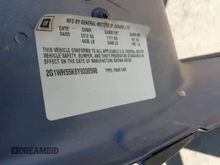 2000 Chevrolet Impala LS z VIN 2G1WH55K6Y9330598, wystawiony jako IAAI lot #42403923 z przebiegiem 105 704 mil mil oraz . Historia ofert i sprzedaży dostępna na DreamBid. Obrazek 9.