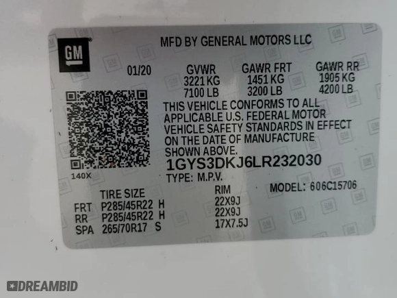 2020 Cadillac Escalade Platinum with VIN 1GYS3DKJ6LR232030, listed as a Copart auction lot 74191254 with 76,209 mi miles and Non Repairable. Bid and sale history available at carsss.com. Image 14.