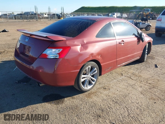 2008 Honda Civic Cpe Si with VIN 2HGFG21558H705042, listed as a IAAI auction lot 41878776 with 1 mi miles. Bid and sale history available at carsss.com. Image 4.