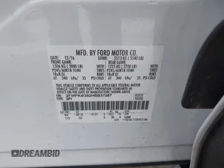 2017 Ford Edge SE with VIN 2FMPK4G92HBB37287, listed as a IAAI auction lot 42423560 with 176,943 mi miles and . Bid and sale history available at DreamBid. Image 9.