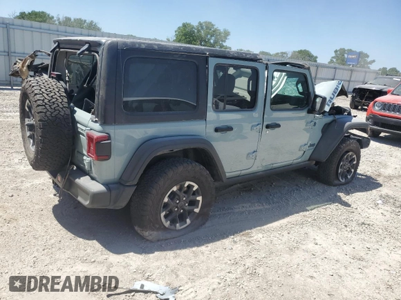 2024 Jeep Wrangler Rubicon with VIN 1C4RJXR68RW240539, listed as a Copart auction lot 57454395 with Not provided miles and Clean title. Bid and sale history available at DreamBid. Image 3.