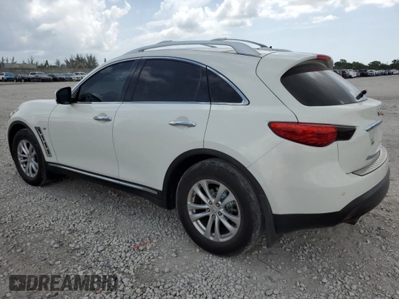 2014 Infiniti QX70 with VIN JN8CS1MU5EM450385, listed as a Copart auction lot 60201735 with 196,097 mi miles and Salvage title. Bid and sale history available at DreamBid. Image 2.