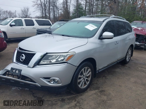 2014 Nissan Pathfinder S with VIN 5N1AR2MM3EC727461, listed as a IAAI auction lot 41789367 with 125,341 mi miles and . Bid and sale history available at DreamBid. Image 17.