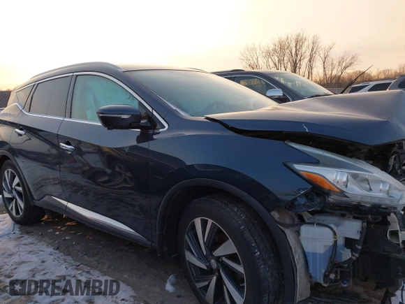 2015 Nissan Murano Platinum with VIN 5N1AZ2MH8FN240782, listed as a IAAI auction lot 41363946 with 90,545 mi miles and . Bid and sale history available at DreamBid. Image 14.