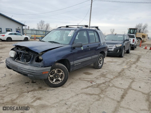 2000 Chevrolet Tracker with VIN 2CNBJ13C0Y6917889, listed as a Copart auction lot 42703105 with 0 miles and Salvage Title. Bid and sale history available at carsss.com. Image 1.