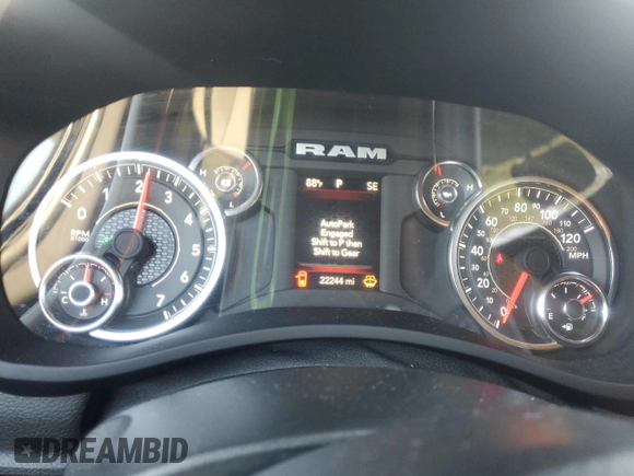 2024 Ram 2500 Big Horn with VIN 3C6UR5DJ8RG348216, listed as a Copart auction lot 61998405 with 22,244 mi miles and Clean title. Bid and sale history available at DreamBid. Image 9.