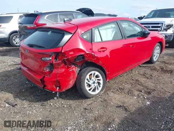 2024 Subaru Impreza with VIN JF1GUABC4R8879894, listed as a IAAI auction lot 41933734 with 6,690 mi miles and . Bid and sale history available at DreamBid. Image 4.